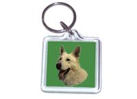 German Shepherd white 214nl   keyrings classic