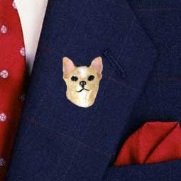 Chihuahua Tan & White Pin