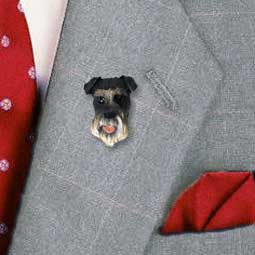 Schnauzer Gray w/Uncropped Ears Pin