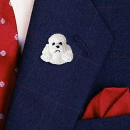 Poodle White w/Sport Cut Pin