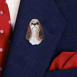 Cocker Spaniel Brown & White Pin
