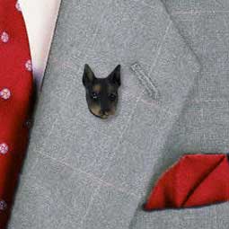 Doberman Pinscher Black w/Cropped Ears Pin