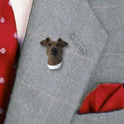 Fox Terrier Brown & White Pin