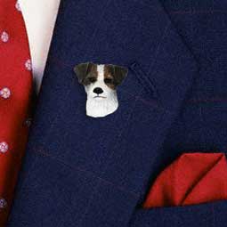 Jack Russell Terrier Brown & White w/Rough Coat Pin
