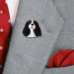 Cavalier King Charles Spaniel Black & White Pin