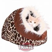 TX36302Cushy cave ’Minou’, 35×26×41 cm, giraffe pattern