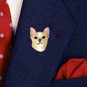 Chihuahua Tan & White Pin