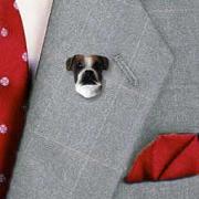 Boxer Brindle w/Uncropped Pin