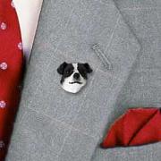 Jack Russell Terrier Black & White w/Smooth Coat Pin