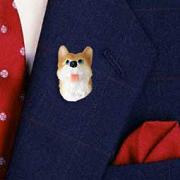 Husky Red & White w/Blue Eyes Pin