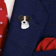 Jack Russell Terrier Brown & White w/Rough Coat Pin