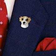 Whippet Tan & White Pin