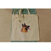 Tygväska med hundmotiv